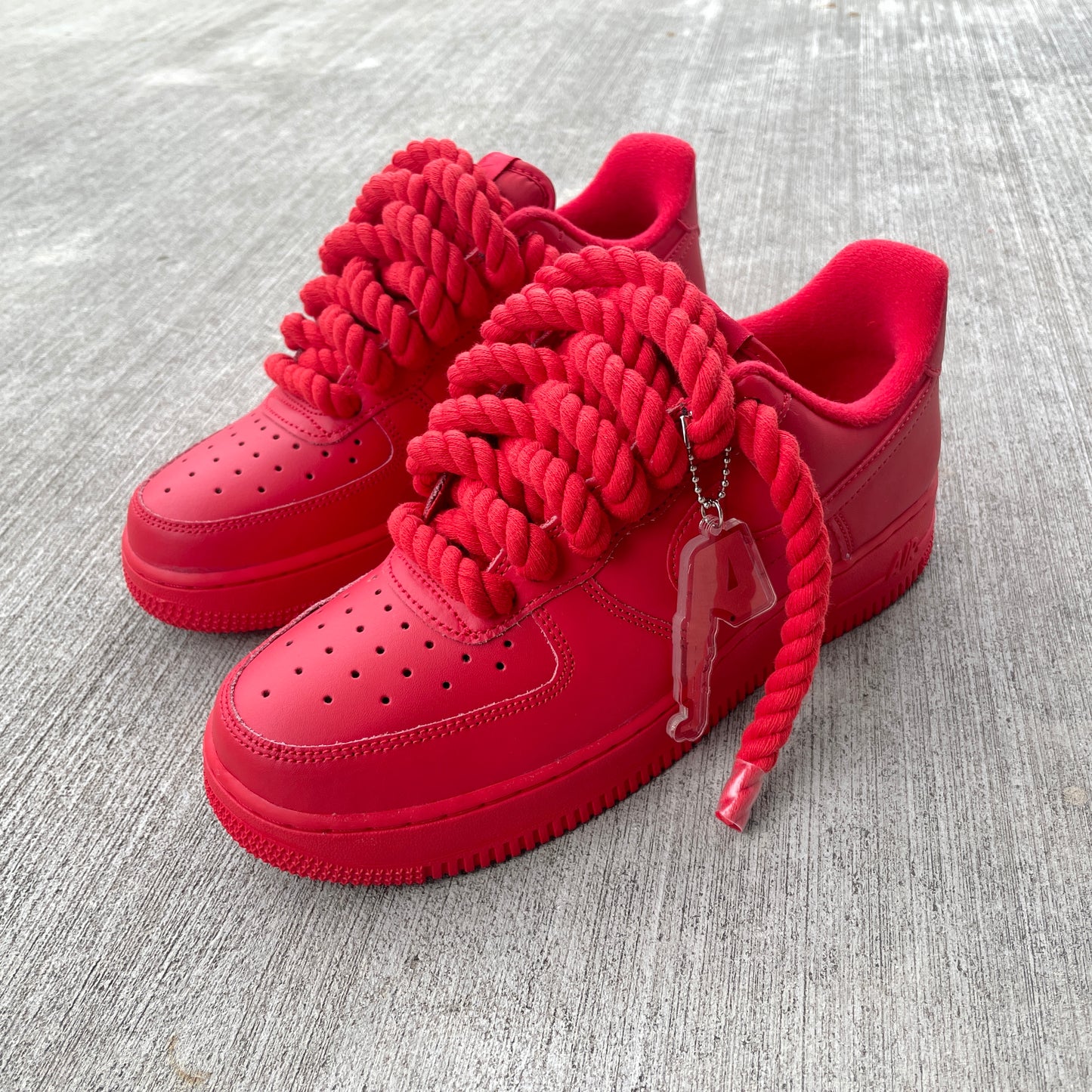 Red chunky sneakers