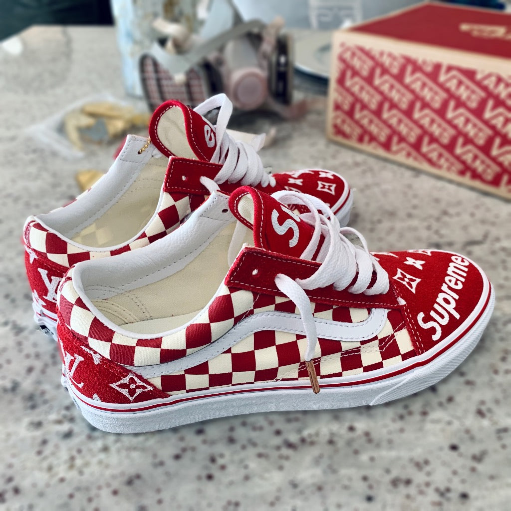 Vans x LV, Custom Vans Sneakers