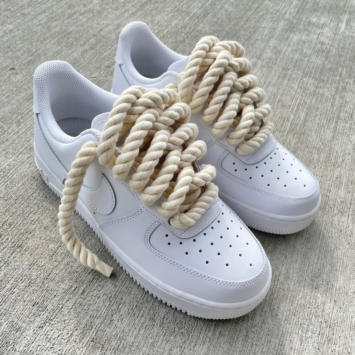 nike shoes with tan rope laces
