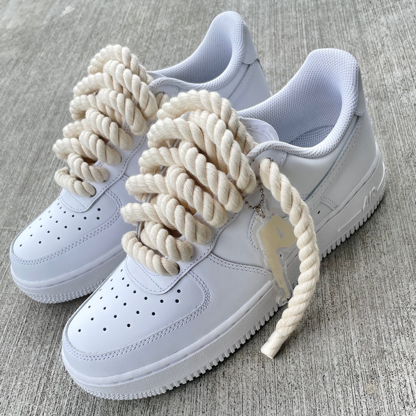 white and tan air force 1
