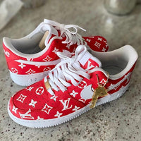 Supreme x LV Air Force 1's