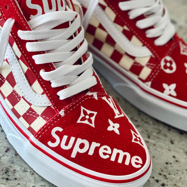 Custom Supreme Louis Vuitton Vans