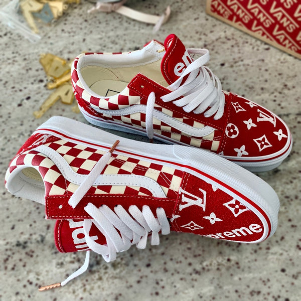 Supreme x Louis Vuitton Vans Slip On CUSTOM 